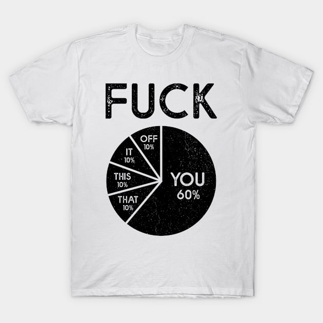 Fuck Pie Chart T-Shirt by Three Meat Curry